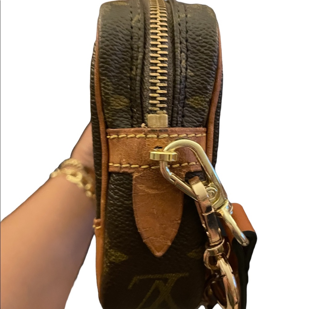 **SOLD**Auth Louis Vuitton Monogram Marly Dragonne PM Clutch/converted Crossbody - Picture 9 of 14